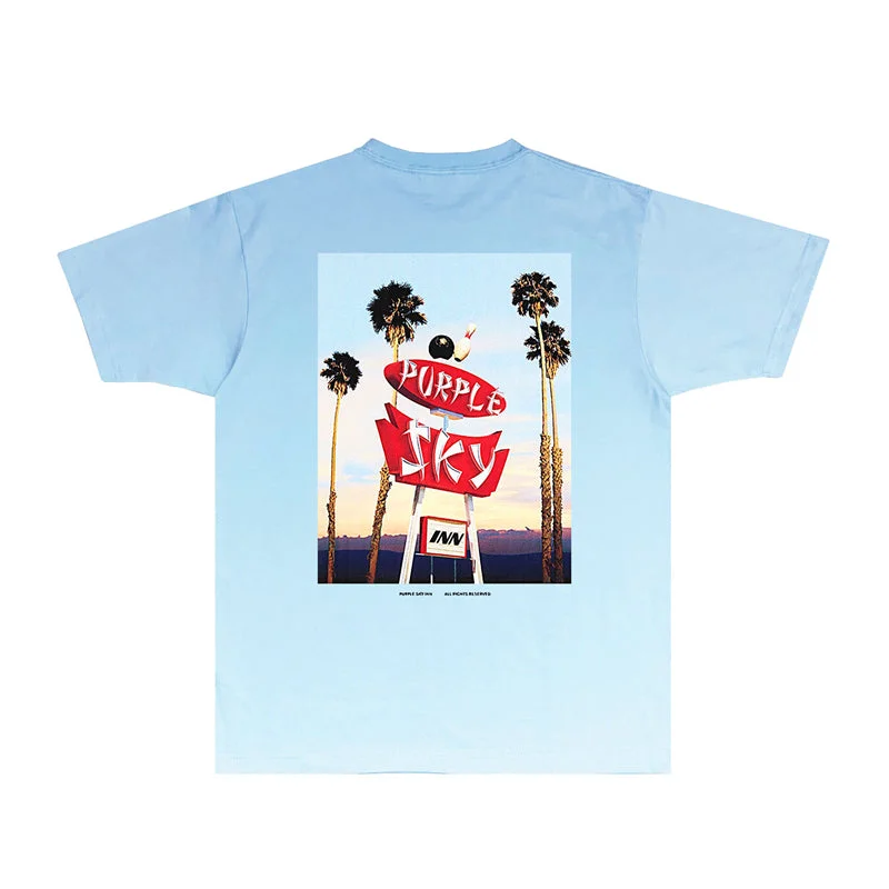 Purple 2023 new fashion T-shirt short sleeves