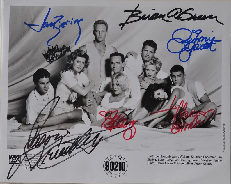 BEVERLY HILLS, 90210 CAST Signed Photo Poster painting X7 Jason Priestley, Jennie Garth wcoa