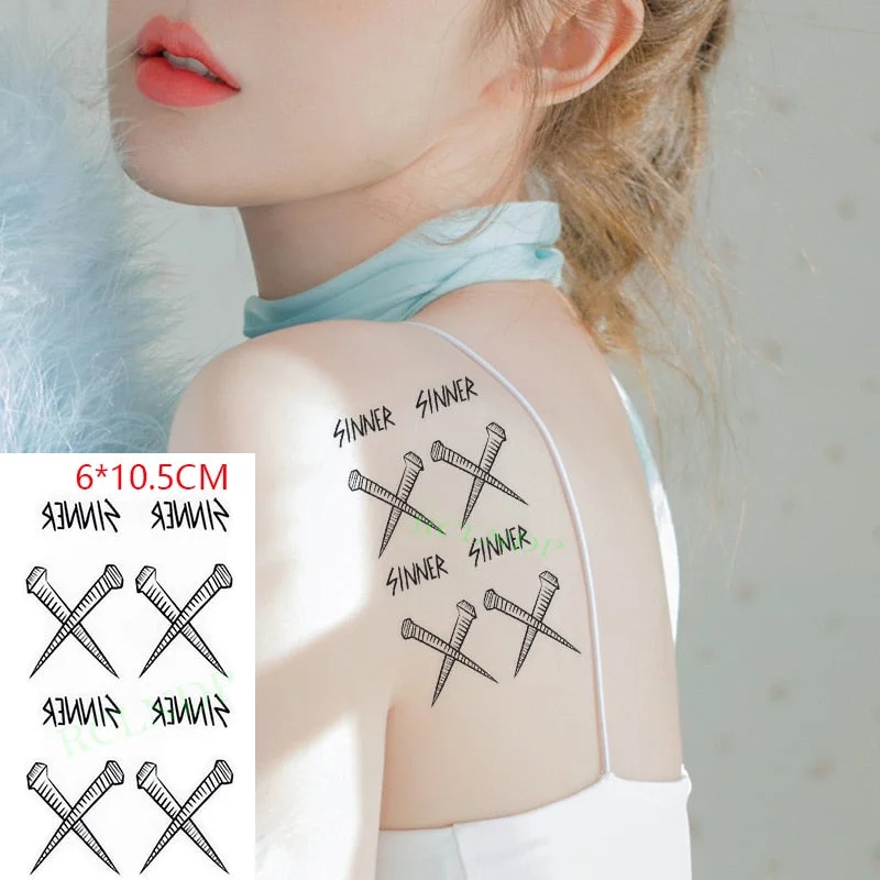 Waterproof Temporary Tattoo Sticker Totem Symbol Sign Fashion Fake Tatto Stickers Flash Tatoo Body Art for Men Women Kids