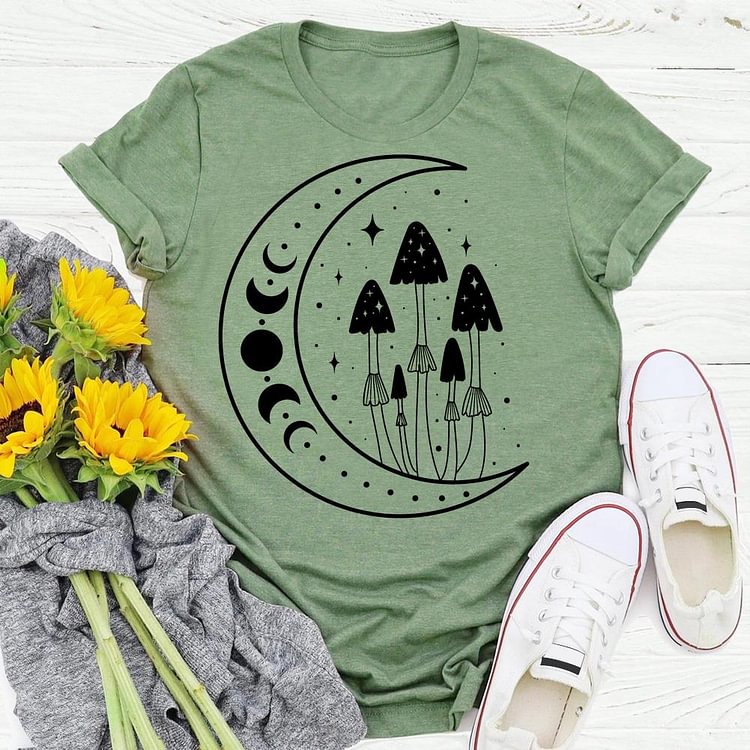 ANB - Magic mushroom on the moon village life Retro Tee -05212