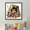 Hamster In Tree Hole-14CT Stamped Cross Stitch 50*50cm/19.69*19.69in tapestrymarket