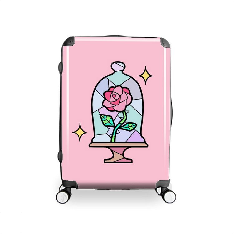 Rose In Glass, Beauty And The Beast Hardside Luggage