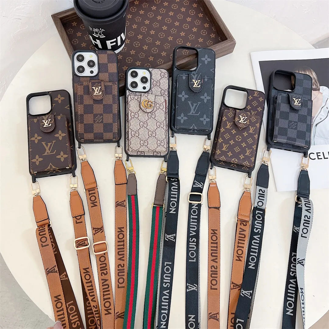 LV Elegant Canvas Leather Card Holder Gucci Ophidia GG Crossbody Apple iPhone Case