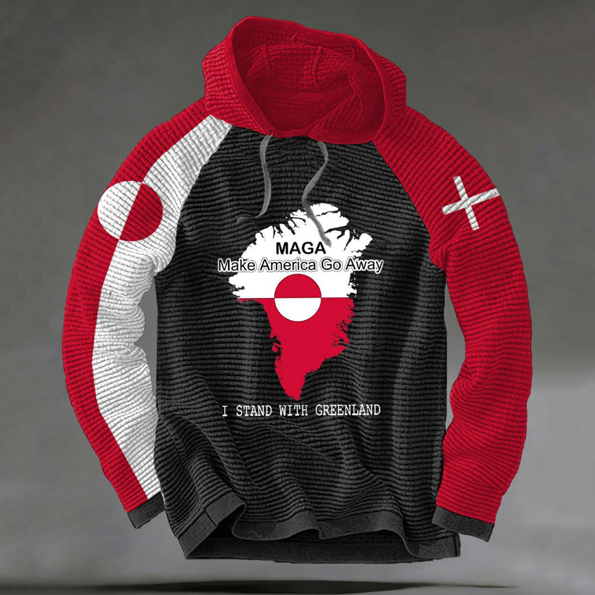 Men's Greenland Waffle Plaid Hoodie artswardrobe