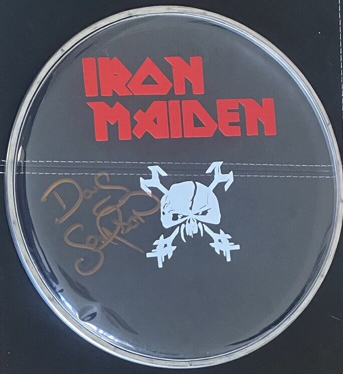 Iron Maiden - Signed Autographed Drum Head