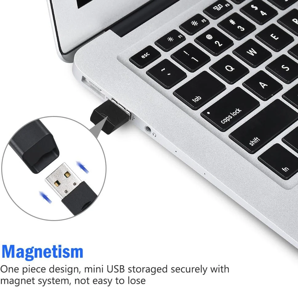 DinoFire Rechargeable Presentation Clicker, 100FT Long Range USB Wireless Presenter Remote Pointer for Presentations, Slide Advancer for Mac, Laptop, Computer (UPC/EAN:701473807898)