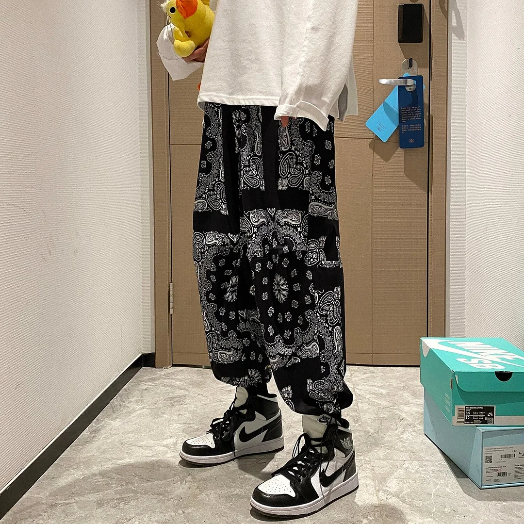 Streetwear Mens Woman Harem Pants 2021 Oversized Fashion Hip Hop Men Jogging Pants Loose Casual Patchwork Sweatpants 5XL