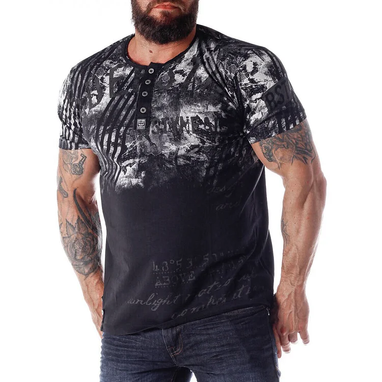 Mens Plus Size Fashion IMPRESSION RUSTY NEAL T-Shirt