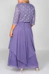 Plus Size Mother of The Bride Jacket Maxi Dress