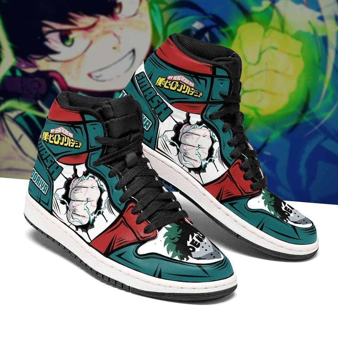 Kingofallstore - BNHA Deku Sneakers Custom Izuku Midoriya My Hero Academia Anime Shoes