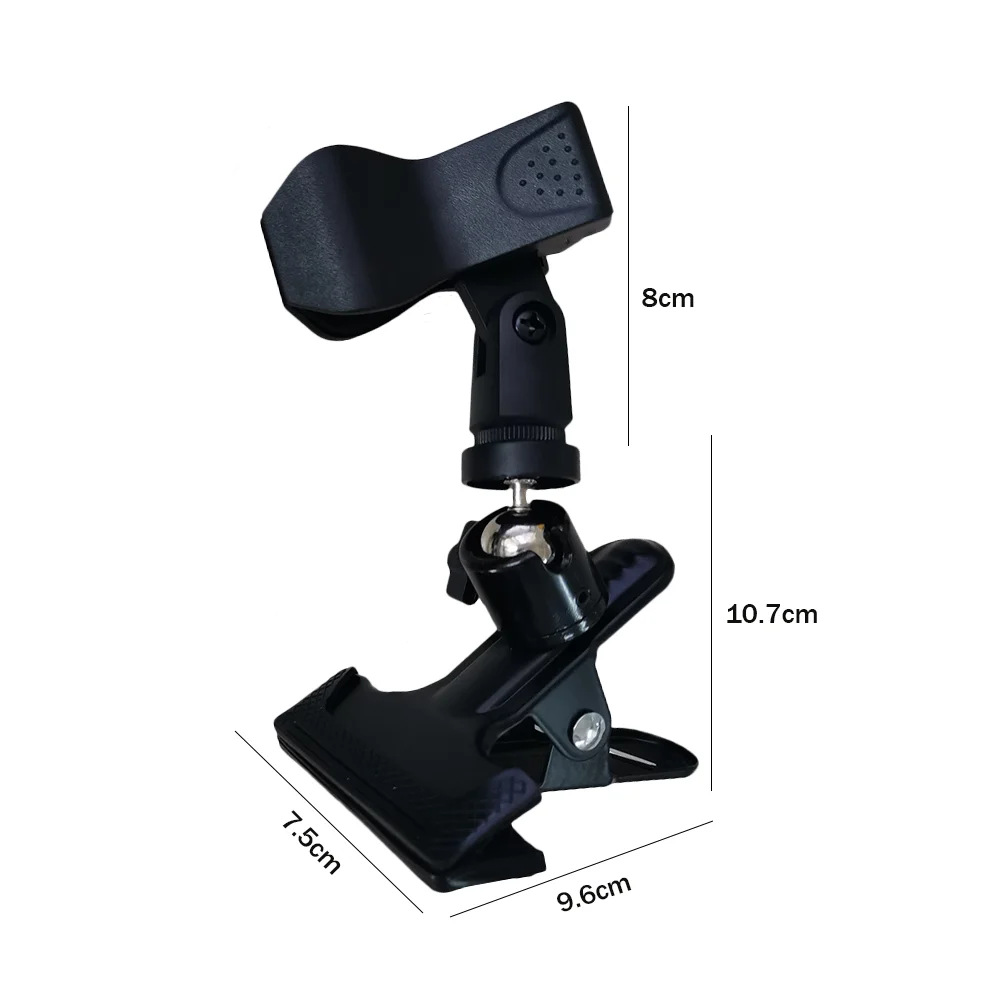 1 Pair Cross Stitch Clip Clamp 360 Rotation Clip-On Desk Stand for Camera Tripod