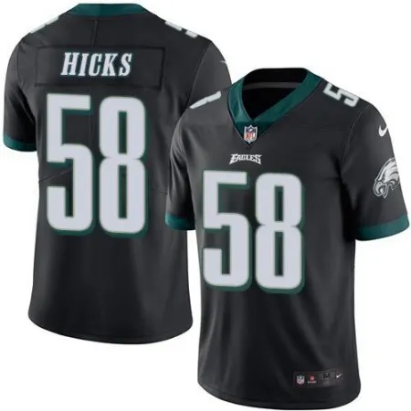 Eagles #58 Jordan Hicks Black Youth Stitched NFL Limited Rush Jersey
