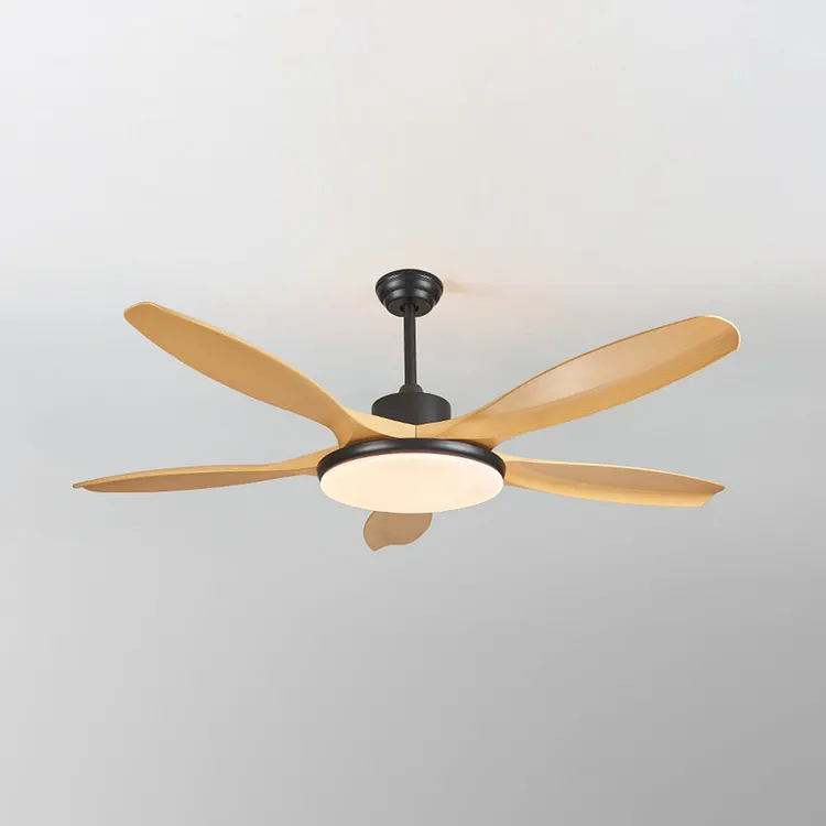 Ozawa 5 blades wooden ceiling fan with lighting, 4 colors, &empty;120/130/150CM