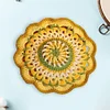 (US Only)Crochet Mandala Coaster Handmade DIY Material Package with Crochet Hook(3)