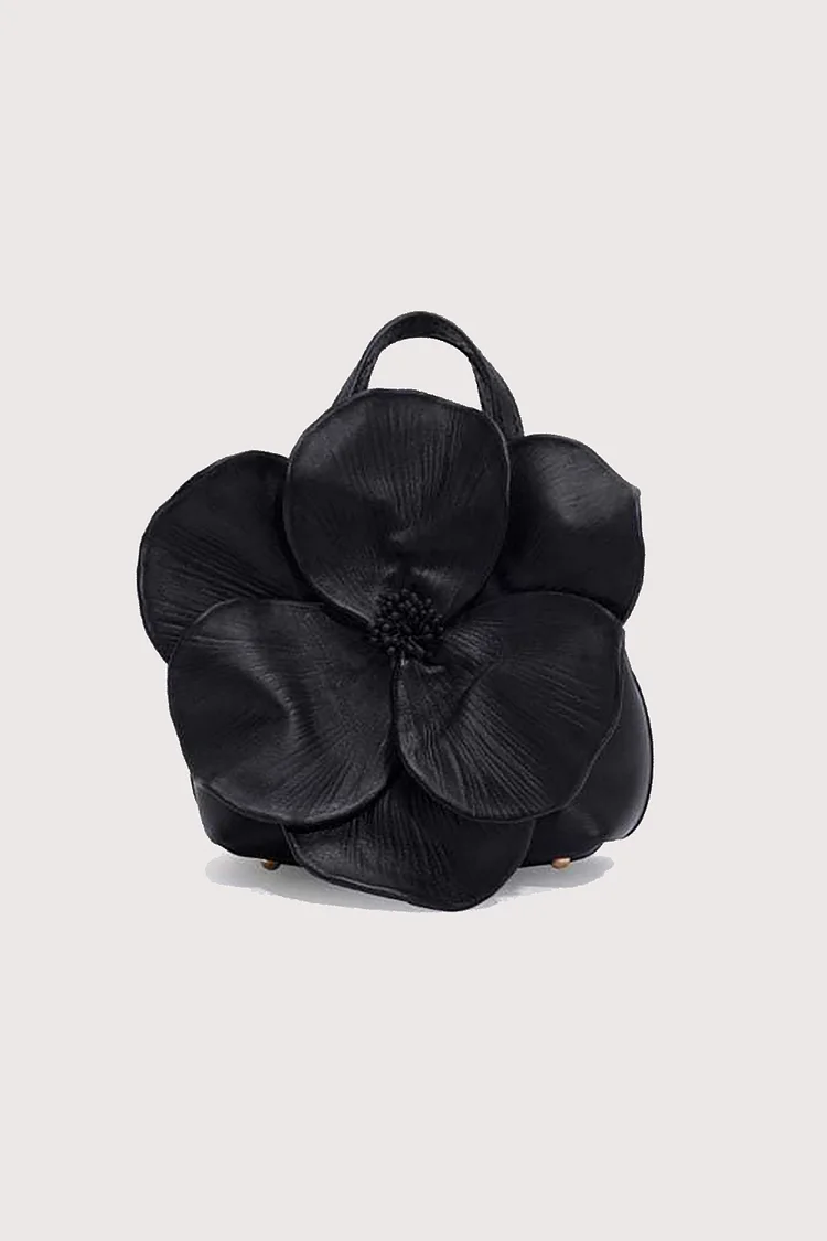 Fashionable 3D Petals Flower Solid Collar Tote Bag