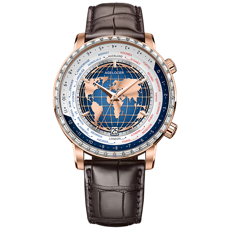 Universal Time male series automatic mechanical watches - Zircon Edition