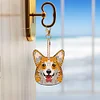 9pcs DIY Cartoon Dog Diamond Painting Double-Sided Keychains