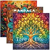 3PCS Tree Coloring Book Set Mindfulness Art Books for Adults 