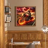 (50*50cm)Skeleton Cowboy Riding Motorcycle - Full Round Drill Diamond Painting