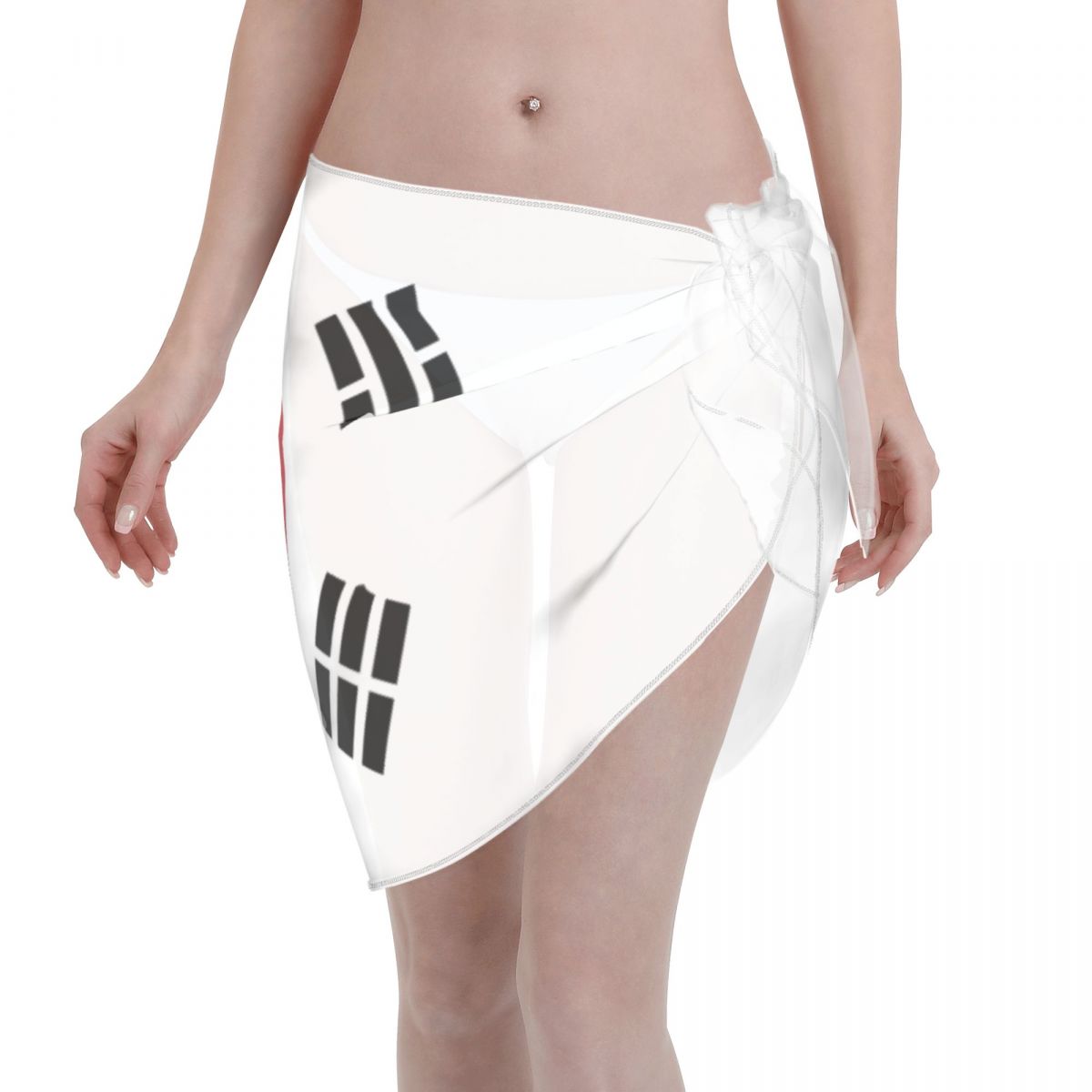 South Korea Flag Women Short Sarongs Beach Bikini Wraps