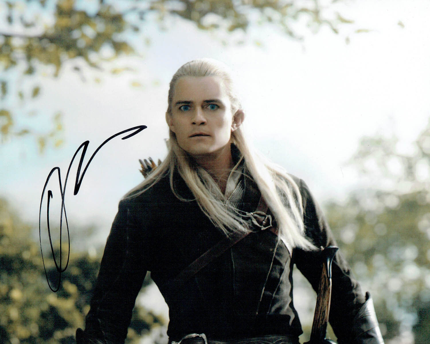 Orlando BLOOM Signed Autograph 10x8 Photo Poster painting Lord of the Rings Legolas AFTAL COA
