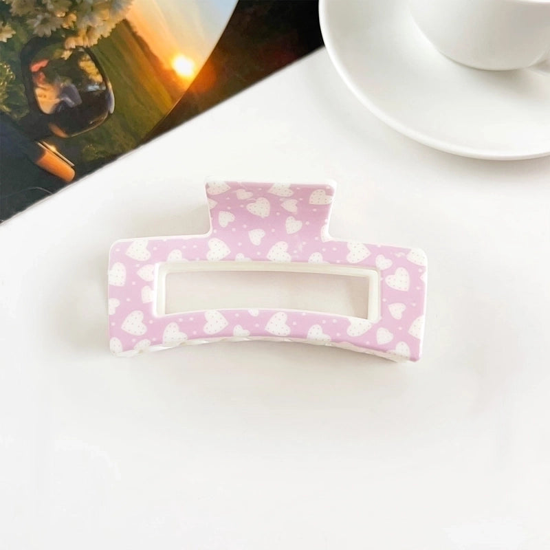 Halloween Minimalist Commute Women’s Pumpkin Flower Checkered Plastic Hair Claws