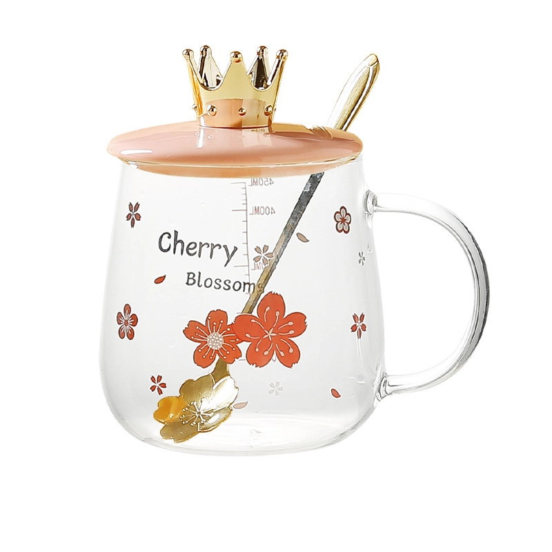 Cute Flower Glass Water Bottles 1 Set