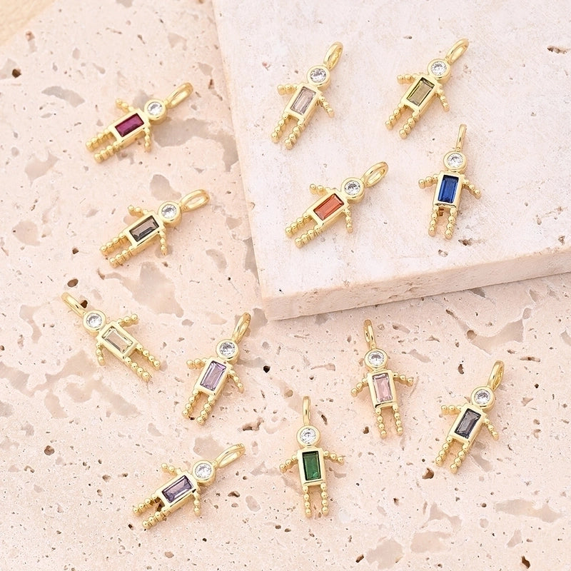 1 Piece 15x7.5mm Hole 2~2.9mm Copper Zircon 18K Gold Plated Geometric Simple Polished Jewelry Accessories Pendant