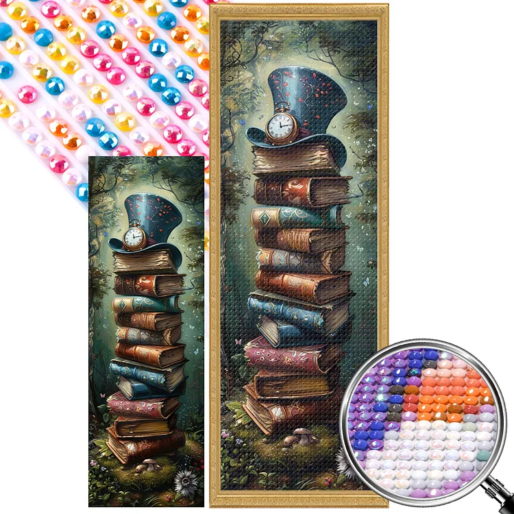 Hats Book - Full Round(Partial AB Drill) - Diamond Painting(35*95cm)