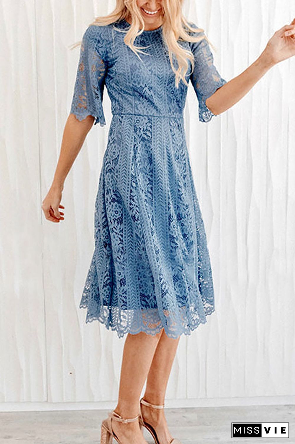 Promise In My Heart Lace Midi Dress