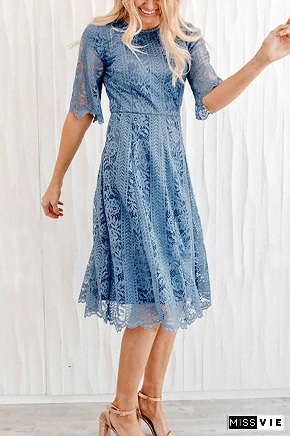 Promise In My Heart Lace Midi Dress
