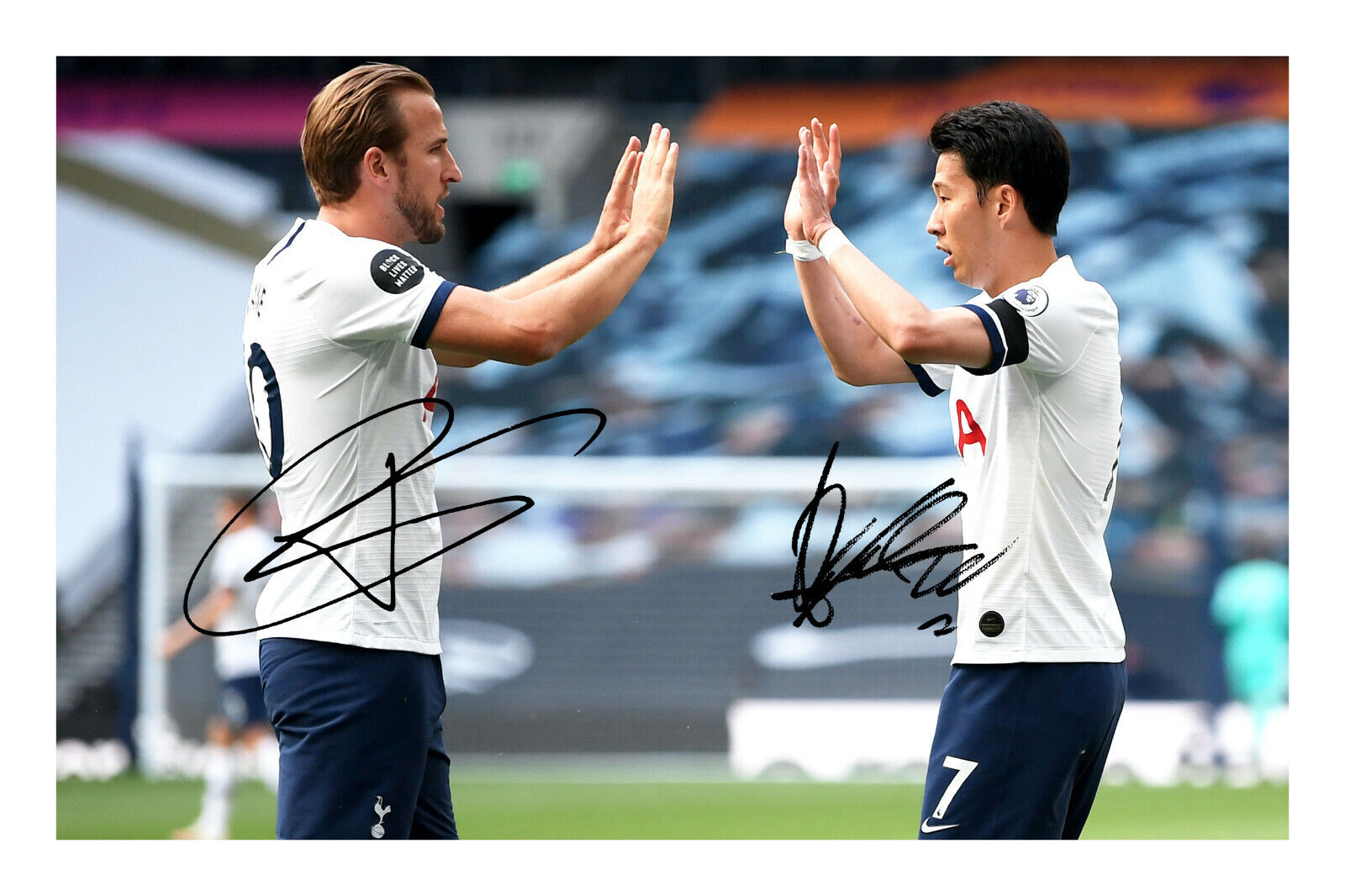 Harry Kane & Son Heung Min Signed A4 Photo Poster painting Print Tottenham Hotspur Autograph