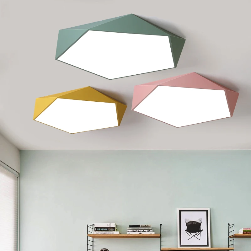 Macarons Ceiling Lights Colorful Lampshade Lamp For Living Room Bedroom Kids Room Ceiling Mount Indoor Lights Ceiling Lights