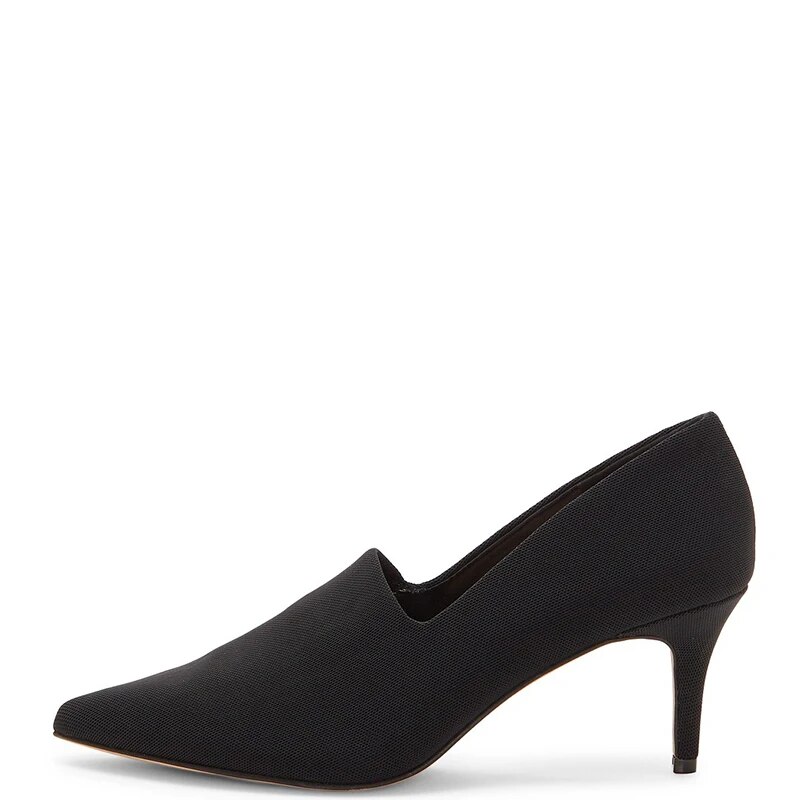 TAAFO Coffee Pumps High Thin Heels Women Pointed Toe Ladies Basic Office Shoes 