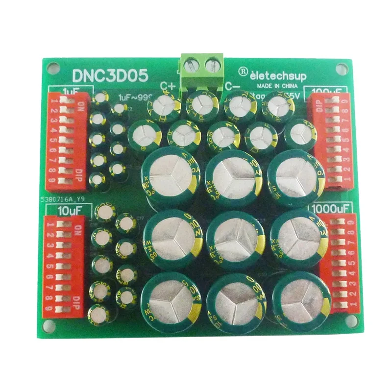 DNC3D05 DC-DC Power Development Debugger 1uF To 9999uF Step-1uF Four Decade Programmable High Capacity Electrolytic Capacitors