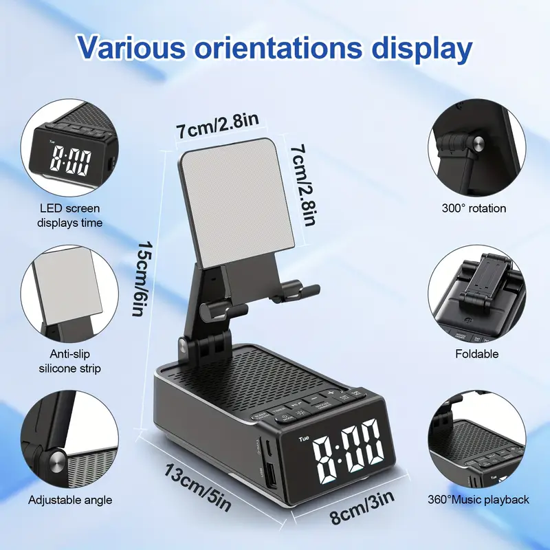 birthday gifts for men women cell phone stand wireless speaker with anti slip base stocking stuffer cool gadget anniversary idea gift for him her husband wife dad mom dad gift induction speaker for iphone Product details 3