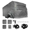 [US Local Warehouse] 420D Oxford Fabric Travel Trailer RV Cover Anti- Trailer Cover for Winter Snow