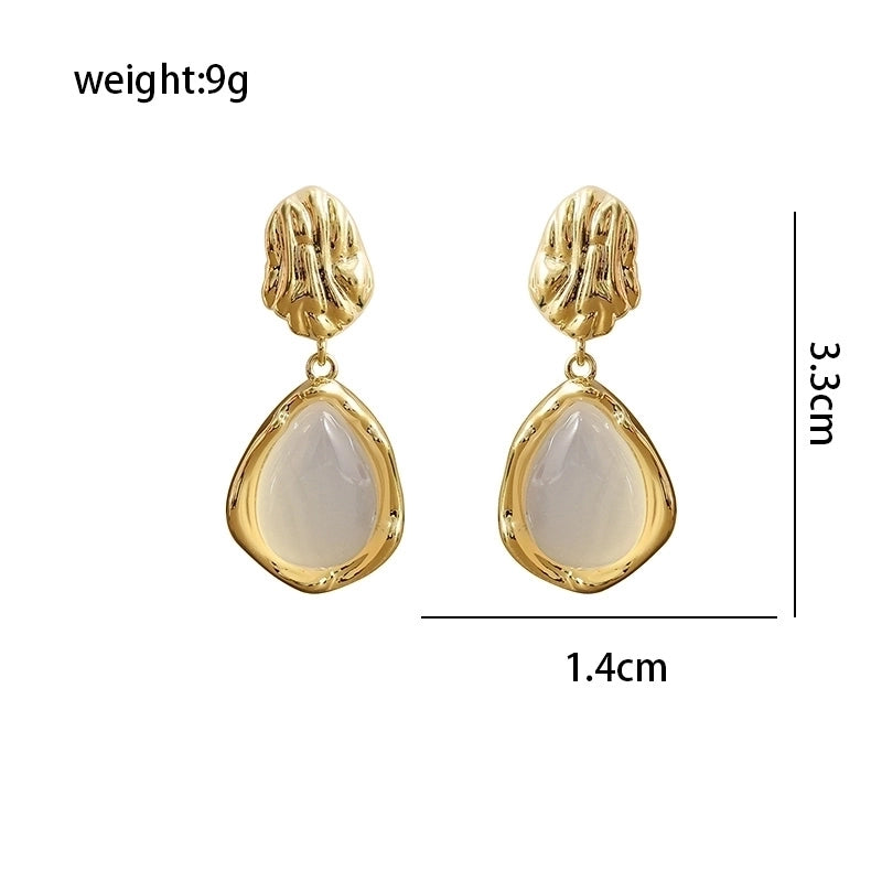 1 Pair Elegant Geometric 304 Stainless Steel 18K Gold Plated Drop Earrings