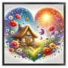 Heart-Shaped Flowers-11CT Stamped Cross Stitch 40*40cm/15.75*15.75in tapestrymarket