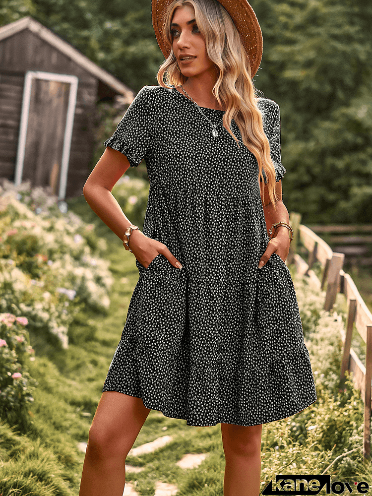 SUNSHINE SPOT MINI DRESS - BLACK