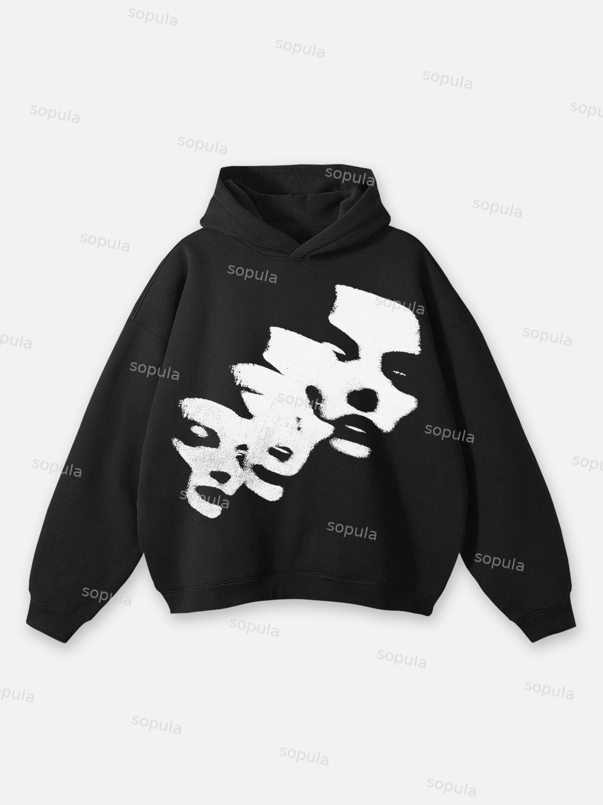Sopula Vintage Street Portrait Graphic Hoodie