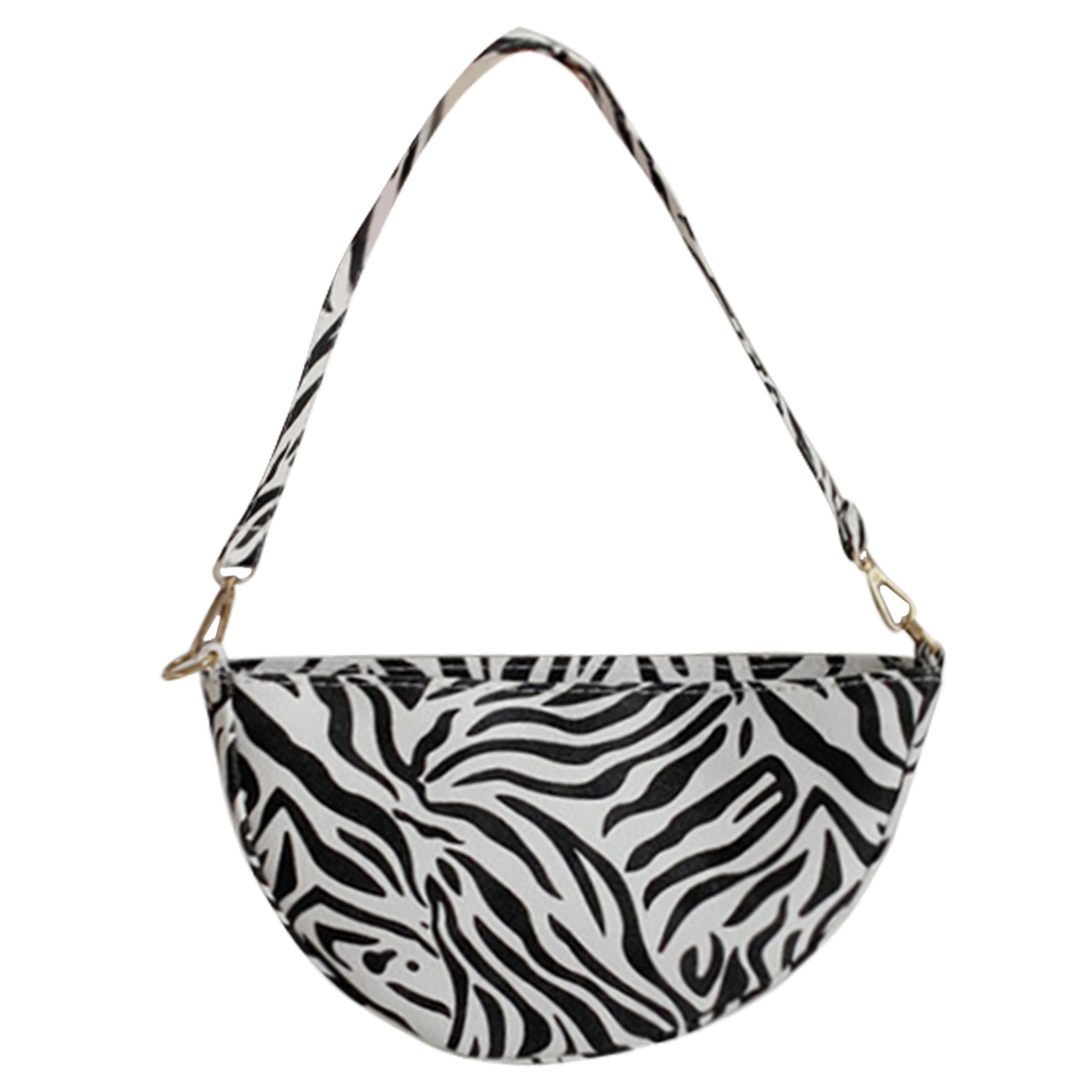 

Leopard Pattern Shoulder Bag Leather Curved Underarm Handbag, 501 Original