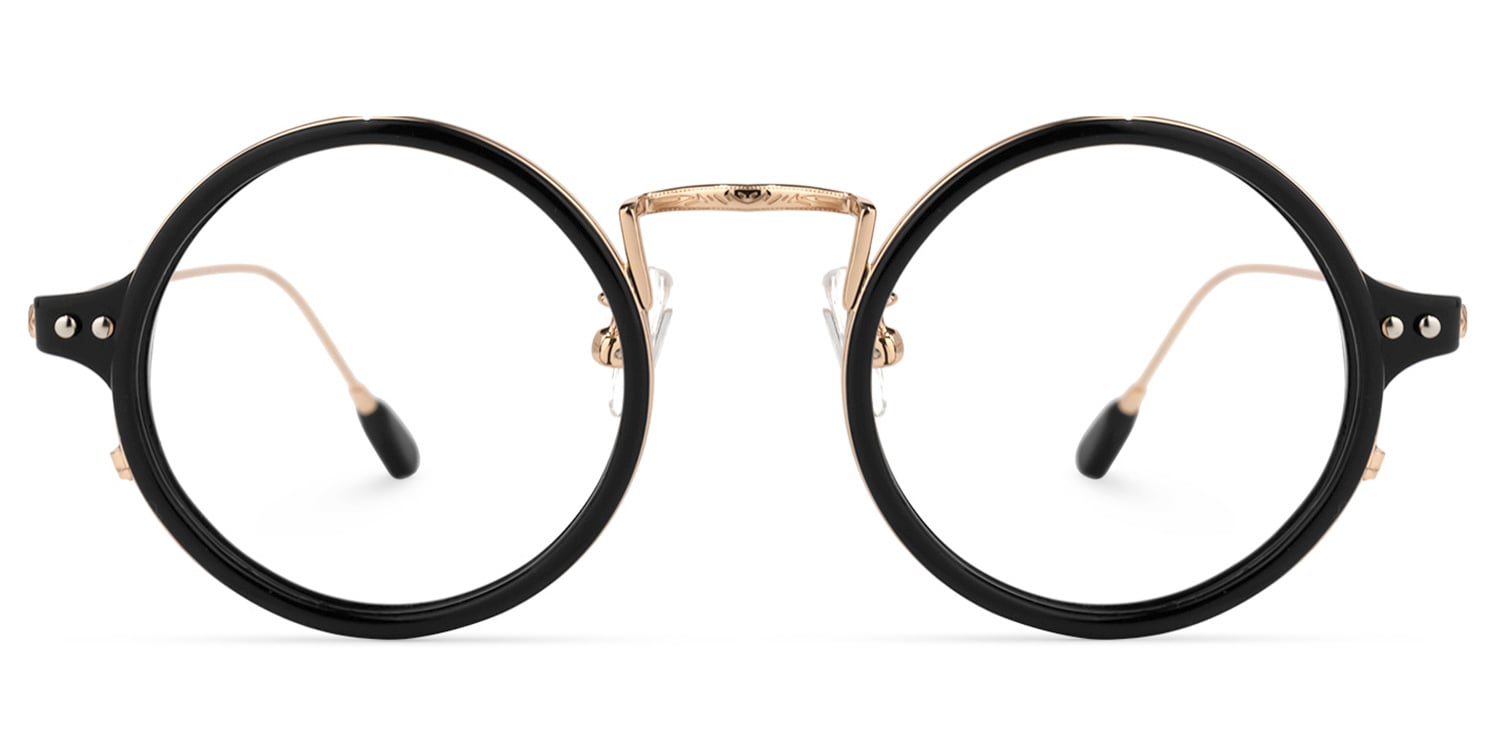 Grafenau Round Black Eyeglasses