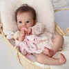 18" Realistic And Cute Reborn Baby Girl Opened Her Eyes With Bright Eyes Brown Hair Named Claire - RBBI-Myrebornbabydoll&reg; Myrebornbabydoll&reg;