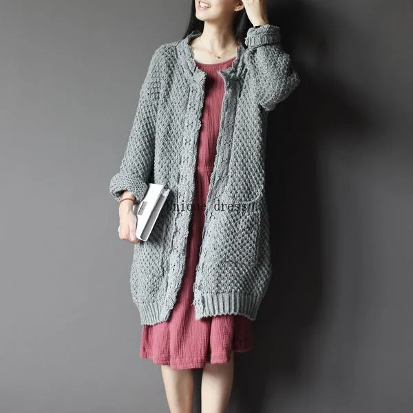 blue woolen women sweater outwear