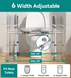 Soundfuse Toilet Seat Risers for Seniors, Raised Toilet Seat with Handles, Adjustable Height & Width, 400 lbs, Cozy Padded Elevated Toilet Seat, Fit Any Toilet