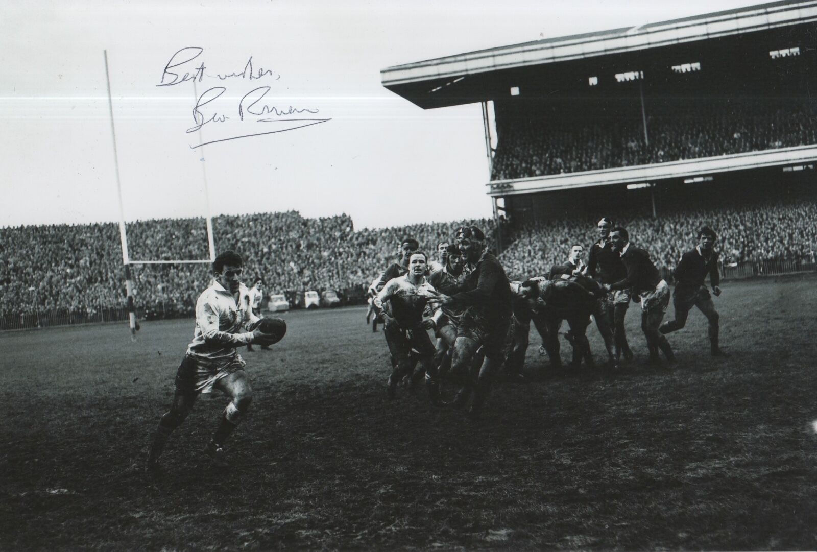 Bev Risman Hand Signed England Rugby 12x8 Photo Poster painting.