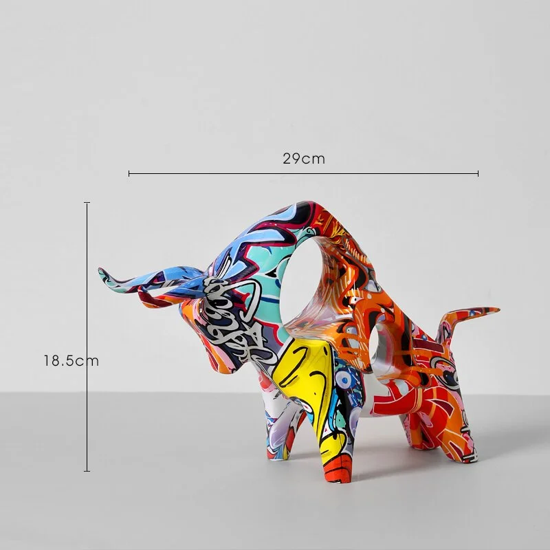 Creative Cattle Figurine Home Decor Statue Nordic Modern Living Room Office TV Cabinet Ornament Home Decoration Accessories