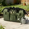 9-Piece Oxford Cloth Work Apron with Multiple Pockets Garden Tool Storage Apron for Gardening in Flower Beds Vegetable Patches
