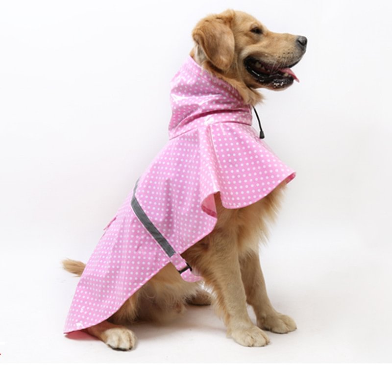 Dog Raincoat With Reflective Strip